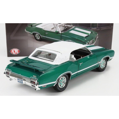 ACME MODELS OLDSMOBILE 442 W-30 CABRIOLET 1972 - GREEN MET 1/18