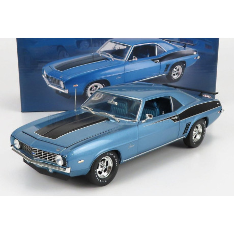 ACME MODELS CHEVROLET CAMARO COPO COUPE 1969 - LIGHT BLUE BLACK 1/18