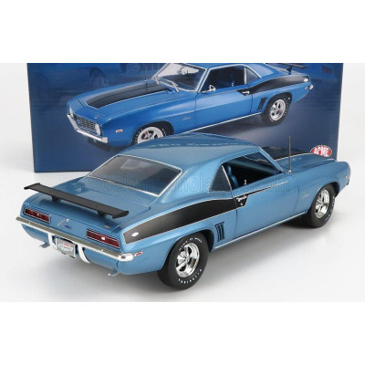 ACME MODELS CHEVROLET CAMARO COPO COUPE 1969 - LIGHT BLUE BLACK 1/18