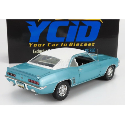 ACME MODELS CHEVROLET CAMARO RS350 COUPE 1969 - LIGHT BLUE MET WHITE 1/18