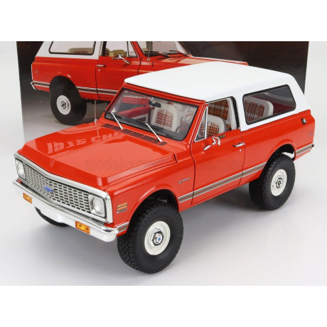 ACME MODELS CHEVROLET BLAZER K5 4x4 HARD-TOP 1982 - HIGHLANDER EDITION - ORANGE WHITE 1/18