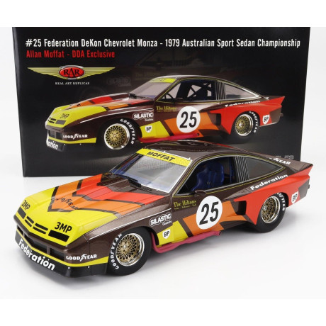 ACME MODELS CHEVROLET MONZA COUPE N 25 AUSTRALIAN CHAMPIONSHIP DDA 1979 ALLAN MOFFAT - YELLOW BROWN RED ORANGE 1/18