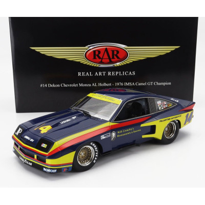 ACME MODELS CHEVROLET MONZA COUPE N 14 CHAMPION IMSA CAMEL GT CHAMPION 1976 AL HOLBERT - BLUE RED YELLOW 1/18