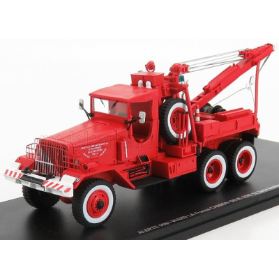 ALERTE WARD LA FRANCE M1A1 TRUCK 3-ASSI SAPEURS POMPIERS WRECKER 1944 - AUTOGRU - CARRO ATTREZZI - CRANE - GRUE - RED WHITE 1/43