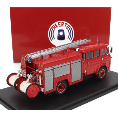 ALERTE SAVIEM SM7 DOUBLE CABINE TANKER TRUCK SAPEURS POMPIERS ROCHER FPT 28 EURE-ET-LOIR 1976 - RED 1/43