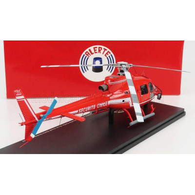 ALERTE AEROSPATIALE AS 350 HELICOPTER SECURITE CIVILE 1979 - RED 1/43