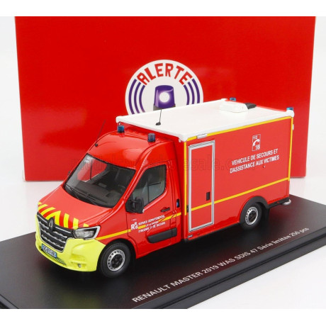 ALERTE RENAULT MASTER VAN WAS SDIS 47 VEHICULE DE SECOURS ET D'ASSISTANCE AUX VICTIMES AMBULANCE SAPEURS POMPIER 2019 - RED WHIT