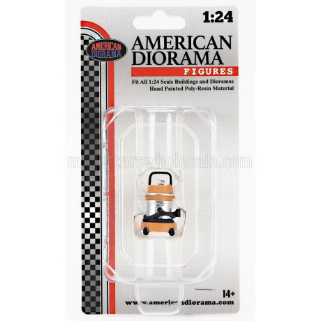 AMERICAN DIORAMA ACCESSORIES ASPIRAPOLVERE - VACUUM - YELLOW 1/24