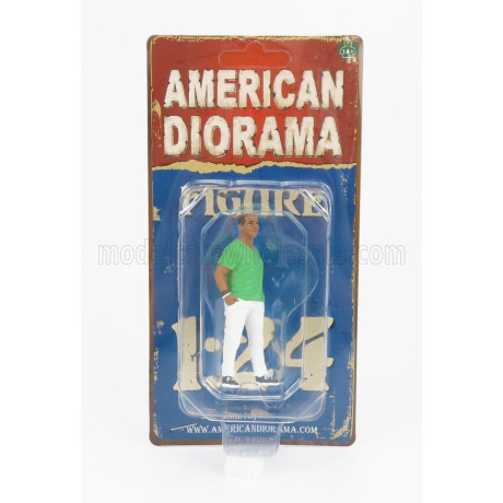AMERICAN DIORAMA FIGURES MAN PARTYGOERS NOIX - GREEN GREY 1/24