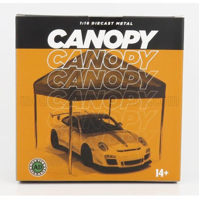 AMERICAN DIORAMA ACCESSORIES CANOPY SET WITH FRAME AND COVER - RED BLACK 1/24