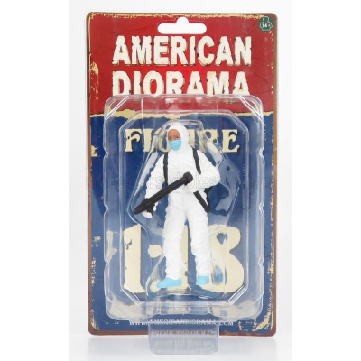 AMERICAN DIORAMA FIGURES MAN - HAZMAT CREW FIGURE I - WHITE 1/18