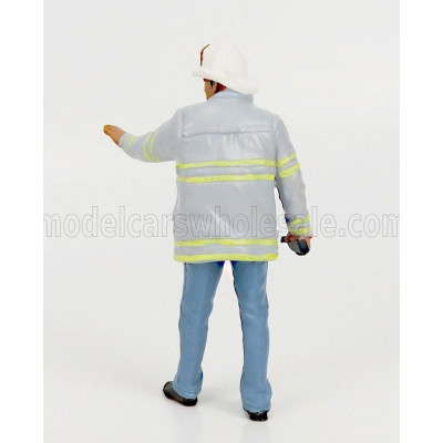 AMERICAN DIORAMA FIGURES FIREFIGHTERS - FIRE CAPTAIN - GREY BLUE 1/24
