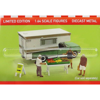 AMERICAN DIORAMA FIGURES SET - FARMERS MARKET - VARIOUS 1/64