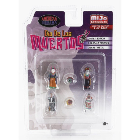 AMERICAN DIORAMA FIGURES SET 4X DIA DE LOS MUERTOS - VARIOUS 1/64