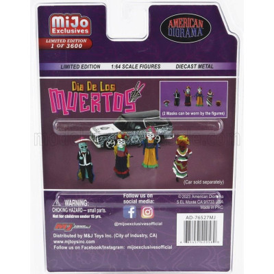 AMERICAN DIORAMA FIGURES SET 4X DIA DE LOS MUERTOS - VARIOUS 1/64