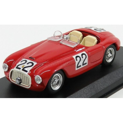 ART MODEL FERRARI 166MM 2.0L V12 SPIDER TEAM PETER MITCHELL-THOMSON N 22 WINNER 24h LE MANS 1949 L.CHINETTI - L.SELSDSON - RED 1