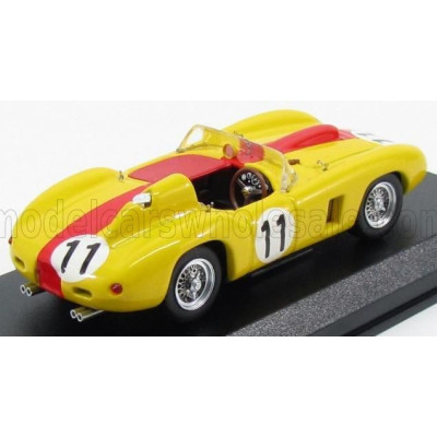 ART MODEL FERRARI 290MM 3.5L V12 SPIDER TEAM EQUIPE NATIONALE BELGE N 11 24h LE MANS 1957 J.SWATERS - A.DE CAGNY - YELLOW RED 1/