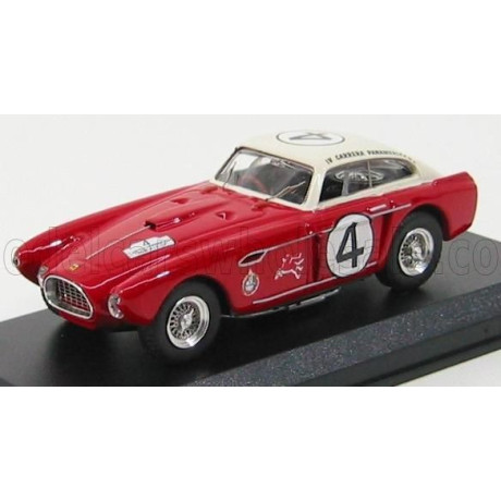 ART MODEL FERRARI 340 MEXICO ch.0222 VIGNALE COUPE N 4 CARRERA PANAMERICANA 1953 P.HILL - R.GINTHER - RED WHITE 1/43