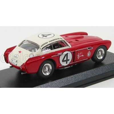 ART MODEL FERRARI 340 MEXICO ch.0222 VIGNALE COUPE N 4 CARRERA PANAMERICANA 1953 P.HILL - R.GINTHER - RED WHITE 1/43