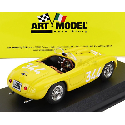 ART MODEL FERRARI 166 MM N 344 MILLE MIGLIA 1951 A.PALMER - Z.FERRAVAZZI - YELLOW 1/43