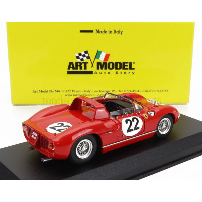 ART MODEL FERRARI 250P SPIDER 3.0L V12 TEAM SEFAC FERRARI SPA N 22 3rd 24h LE MANS 1963 MIKE PARKES - UMBERTO MAGLIOLI - RED 1/4