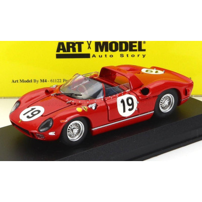 ART MODEL FERRARI 330P 4.0L V12 TEAM SEFAC FERRARI SPA N 19 3rd 24h LE MANS 1964 J.SURTEES - L.BANDINI - RED 1/43