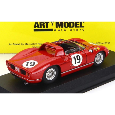 ART MODEL FERRARI 330P 4.0L V12 TEAM SEFAC FERRARI SPA N 19 3rd 24h LE MANS 1964 J.SURTEES - L.BANDINI - RED 1/43
