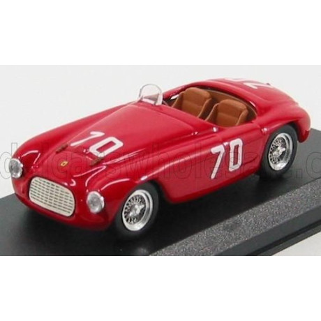 ART MODEL FERRARI 166MM SPIDER N 70 TARGA FLORIO 1952 E. GILETTI - RED 1/43