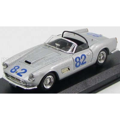 ART MODEL FERRARI 250 SWB CALIFORNIA SPIDER N 82 TARGA FLORIO 1962 U.DE BONIS - R.FUSINA - SILVER 1/43