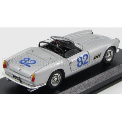 ART MODEL FERRARI 250 SWB CALIFORNIA SPIDER N 82 TARGA FLORIO 1962 U.DE BONIS - R.FUSINA - SILVER 1/43