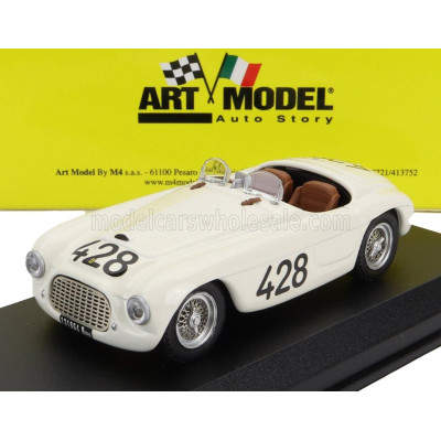 ART MODEL FERRARI 166MM SPIDER N 428 TARGA FLORIO 1950 L.MUSSO - A.GABOARDI - WHITE 1/43