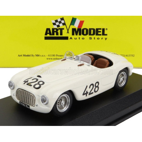 ART MODEL FERRARI 166MM SPIDER N 428 TARGA FLORIO 1950 L.MUSSO - A.GABOARDI - WHITE 1/43