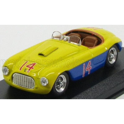 ART MODEL FERRARI 166MM SPIDER N 14 WINNER MAR DE PLATA 1950 C.MENDITEGUY - YELLOW BLUE 1/43