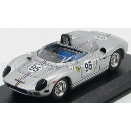 ART MODEL FERRARI 330P SPIDER N 95 BRIDGEHAMPTON 1966 B.GROSSMAN - SILVER 1/43