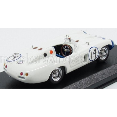 ART MODEL FERRARI 857 S SPIDER N 14 CUBA 1957 P.HILL - WHITE BLUE 1/43