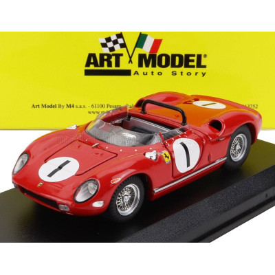 ART MODEL FERRARI 250P SPIDER N 1 BRIDGEHAMPTON 1963 P.RODRIGUEZ - RED 1/43