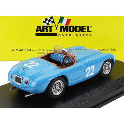 ART MODEL FERRARI 166MM BARCHETTA SPIDER N 22 MONTECARLO 1952 L.FERRAUD - LIGHT BLUE 1/43