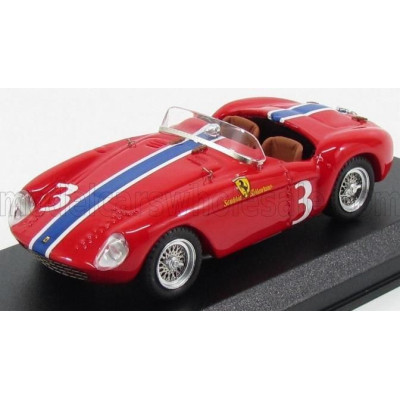 ART MODEL FERRARI 500 MONDIAL SPIDER ch.0448 N 3 PALM SPRINGS 1955 B.KESSIER - RED YELLOW 1/43