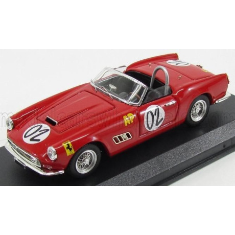 ART MODEL FERRARI 250 SPIDER CALIFORNIA N 2 WINNER 2h RELAY MARLBORO CUP - CHASSIS NO1085 1961 A.WYLIE - RED 1/43