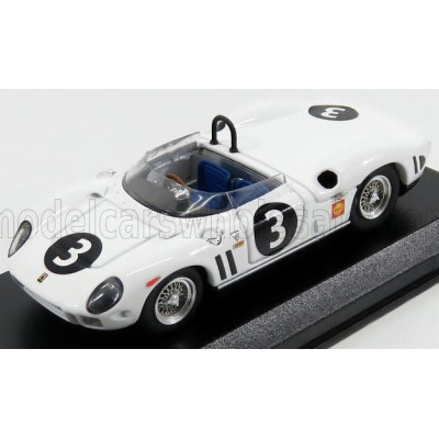 ART MODEL FERRARI 330P SPIDER ch.0818 N 3 CANADA MOSPORT GP 1964 L.SCARFIOTTI - WHITE 1/43