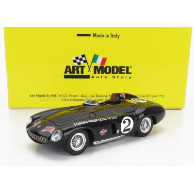 ART MODEL FERRARI 750 MONZA SPIDER 3.0L N 2 RALLY CARRERA PANAMERICANA MEXICO 1954 ALFONSO DE PORTAGO - BLACK 1/43