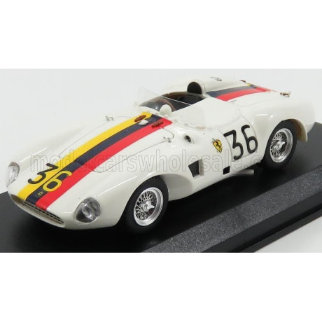 ART MODEL FERRARI 625LM SPIDER ch.0637 N 36 VENEZUELA GP 1956 P.DROGO - WHITE 1/43