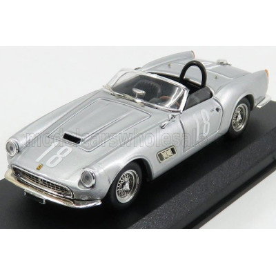 ART MODEL FERRARI 250 CALIFORNIA LWB SPIDER AMERICA ch.1451 N 18 WINNER NASSAU MEMORIAL TROPHY RACE 1959 B.GROSSMAN - SILVER 1/4