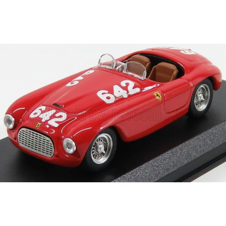 ART MODEL FERRARI 166MM BARCHETTA ch.0010 N 642 MILLE MIGLIA 1949 TARUFFI - NICOLINI - RED 1/43