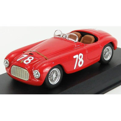 ART MODEL FERRARI 166MM BARCHETTA ch.0034 N 78 2nd COPPA D'ORO DI SICILIA 1951 P.MARZOTTO - RED 1/43