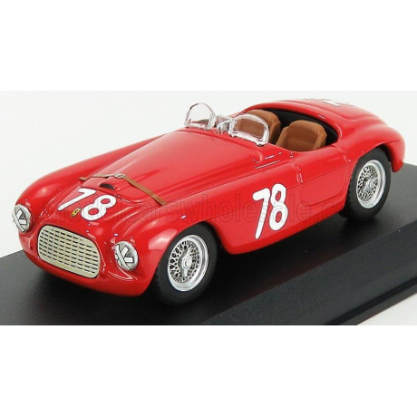 ART MODEL FERRARI 166MM BARCHETTA ch.0034 N 78 2nd COPPA D'ORO DI SICILIA 1951 P.MARZOTTO - RED 1/43