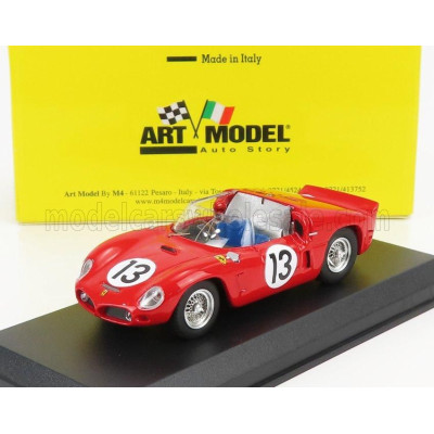 ART MODEL FERRARI 246SP DINO SPIDER 2.4L V6 N 13 TEST CIRCUITO DI MODENA  BEFORE 24h LE MANS 1961 R.GINTHER - RED 1/43