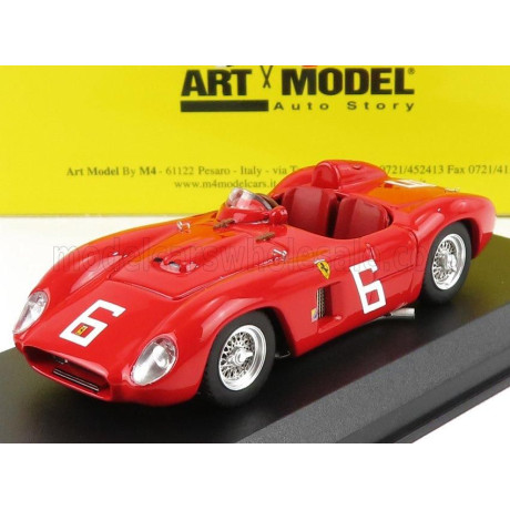 ART MODEL FERRARI 500TR ch0612 N 6 WINNER PRELIMINARY SMARTT FIELD 1956 E.LUNKEN - RED 1/43
