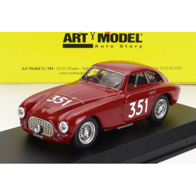 ART MODEL FERRARI 166MM BERLINETTA TOURING sn020I N 351 MILLE MIGLIA 1951 G.ROTA - R.TOSCANO - RED 1/43
