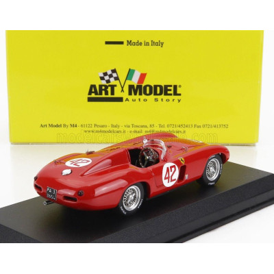 ART MODEL FERRARI 750 MONZA SPIDER sn0530M N 42 2nd TUNISI BELVEDERE GP 1955 L.BORDONARO - RED 1/43